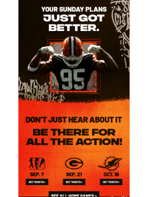 Cleveland Browns - Your Sunday Plans JUST Got Better!