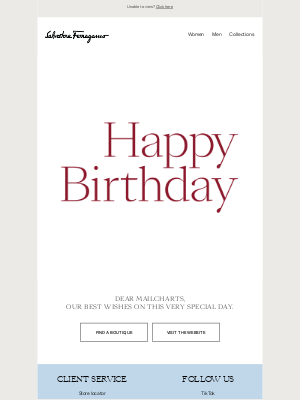 Salvatore Ferragamo USA - Happy birthday from Salvatore Ferragamo