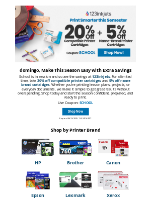 123inkjets - 🎒 Classroom-ready Savings: 20% Off Ink!