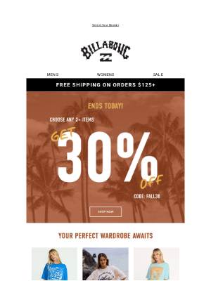 Billabong - Last Call To Fill Your Bag And Save
