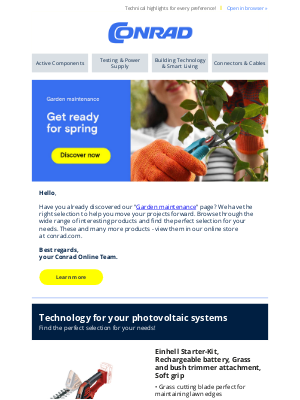 Conrad Electronic International GmbH & Co. KG - Your weekly recommendations are waiting for you!