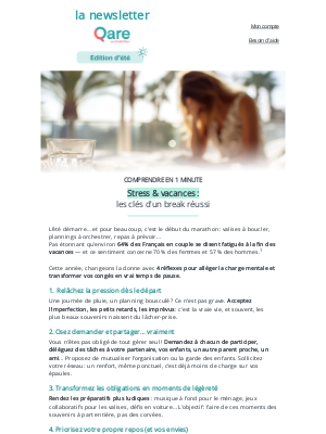 Qare (France) - 🌴Vacances d'été : votre guide de survie anti-stress