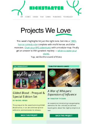 Kickstarter - Our standouts and rockstars 🎸