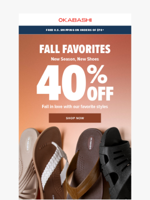 Oka-B - New Season, New Shoes! 40% Off Fall Favorites