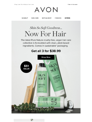 Avon - Win-Win! Good For Your Hair. Good For The Earth.