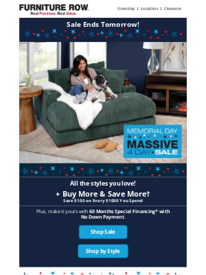 Furniture Row - All the styles you 🖤 + Buy More & Save More†