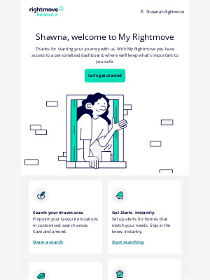 Rightmove (United Kingdom) - Shawna, welcome to My Rightmove