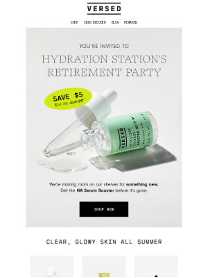 Versed - $5 off Hydration Station while supplies last