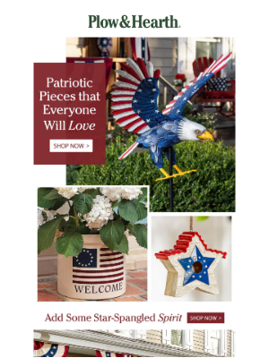Plow & Hearth - Get the Backyard BBQ Ready for Patriotic Parties
