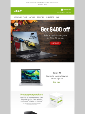 Acer - Score big fall savings with up to $500 off your favorite tech