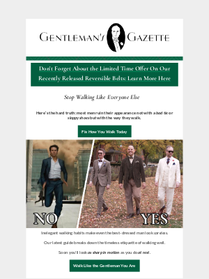 Gentleman's Gazette - Are You Guilty of the Slouch? 🚶‍♂️