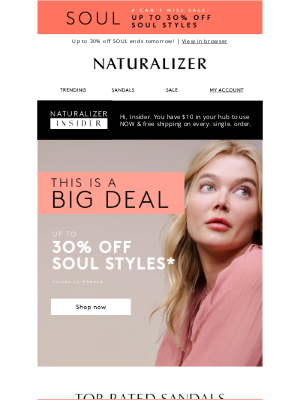 Naturalizer - The best SOUL sandals UNDER $70