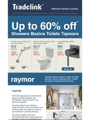 Tradelink (Australia) - Save Big on select Raymor Products - Up to 60% Off Awaits!