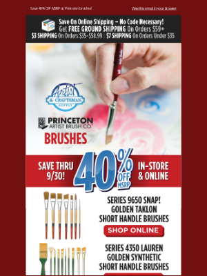 Artist & Craftsman Supply - 🖌️ Refresh Your Paintbrush Collection & Save!