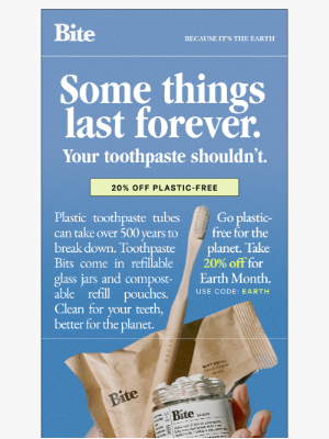 Bite Toothpaste Bits - Your toothpaste has a plastic problem.