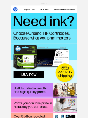 HP - Always choose Original HP Ink & Toner for perfect prints