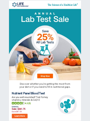Life Extension - 🍽️ [25% Off Labs] What's YOUR Diet Missing?
