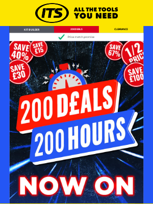 INDUSTRIAL TOOL SUPPLIES - Our Biggest Event is LIVE!!! 200 Deals 200 Hours Now On! 😱💥
