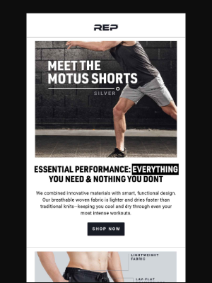 REP Fitness - New: The Motus Shorts – Made with Super Lightweight Performance Fabric