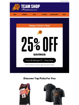 Phoenix Suns - Don’t Drop the Ball - Father’s Day Gifts 25% Off!