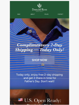 Donald Ross Sportswear - Today Only: Free 2-Day Shipping for Father’s Day