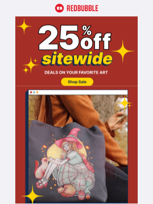 Redbubble - Incoming: 25% Off Sitewide