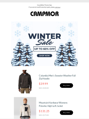 Campmor - ❄️ Chill Deals, Hot Savings – Winter Sale Is Here!