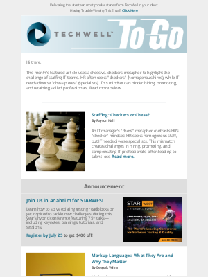 TechWell - Staffing: Checkers or Chess?