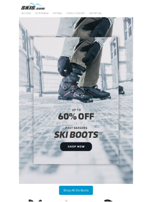 Skis - Get Ready For Winter! ❄️ Up to 60% Off Ski Boots! 🔥