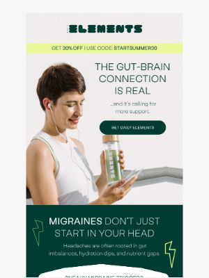 Daily Elements - Migraines? Look into your gut🔍