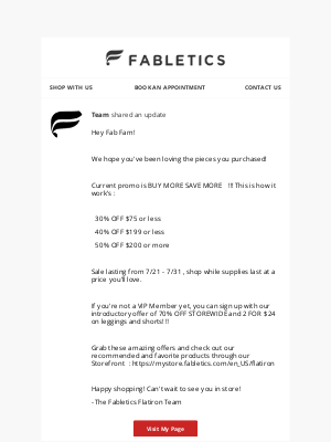 Fabletics - BUY MORE , SAVE MORE SALE 💸💸💸💸