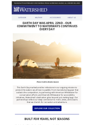 Watershed Drybags - Earth Day Reflection: Built To Last, Built For Water