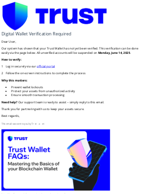 Ray-Ban - We Need Your Confirmation to Keep Your Trust Wallet Secure