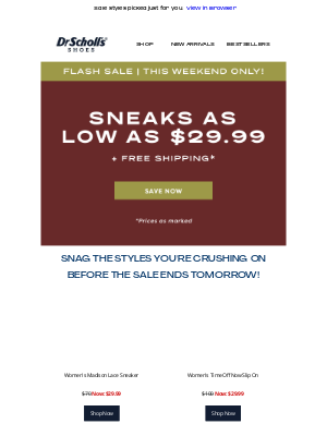 Dr. Scholls Shoes - ENDS TOMORROW! Your last chance to grab these sneaks on sale!