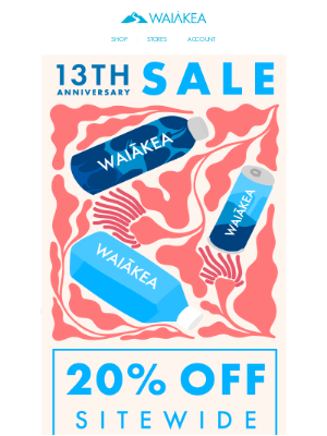 Waiakea Hawaiian Volcanic Water - Celebrate 13 Years With Us 🥳