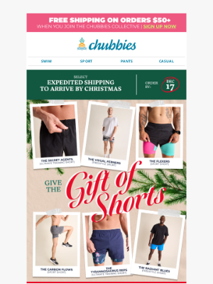 Chubbies - Last minute gift ideas for geniuses 👇