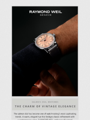 Raymond Weil - Exploring the trend | Salmon dial watches
