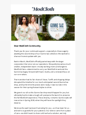 ModCloth - A Little Scrappy, A Lot Determined: Gunne Sax Update