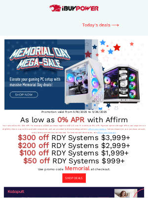 iBUYPOWER - Catch our Memorial Day Sale now!