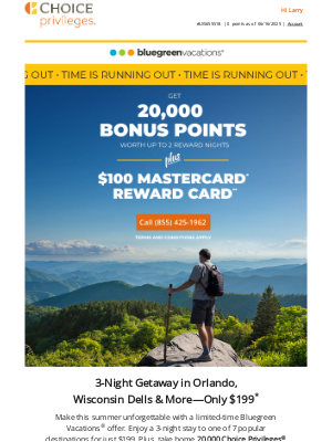 Choice Hotels - OFFER UPGRADE: Now Get Up to $125 in Rewards