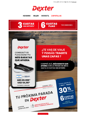 Dexter (Argentina) - ¿Zapas más baratas que afuera? BBVA te lo da 😉