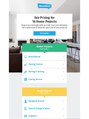 HomeStars - What's the Price for These Winter Projects?
