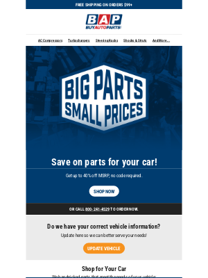 Buy Auto Parts - Need parts for your car?