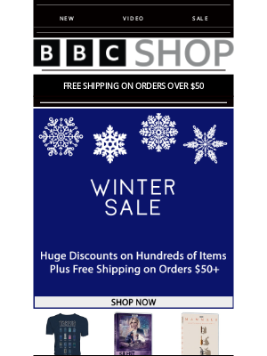 BBC - **The Winter Sale Continues with more savings and Free Shipping on $50+ Orders!**