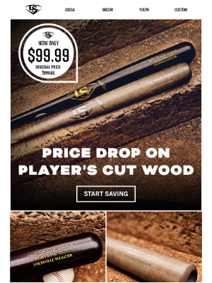 Wilson Sporting Goods Co. - Save $100 on Players Cut Wood Bats