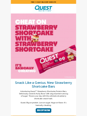 Quest Nutrition - Cheat on Strawberry Shortcake with Strawberry Shortcake