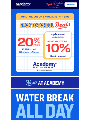 Academy Sports + Outdoors - Still Time! 20% OFF Clothes + Shoes Online