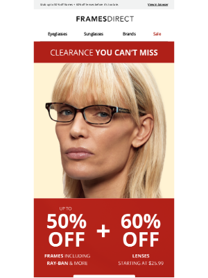 FramesDirect - Flash Sale: save big on frames & lenses!