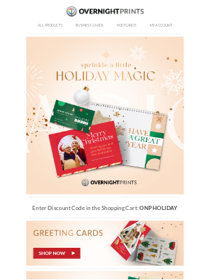 Overnight Prints - Sprinkle a Little Holiday Magic | Save Up to 93% Sitewide!