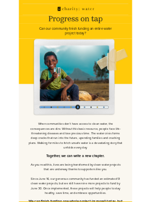 Charity Water - One day. One project. Can we do it?